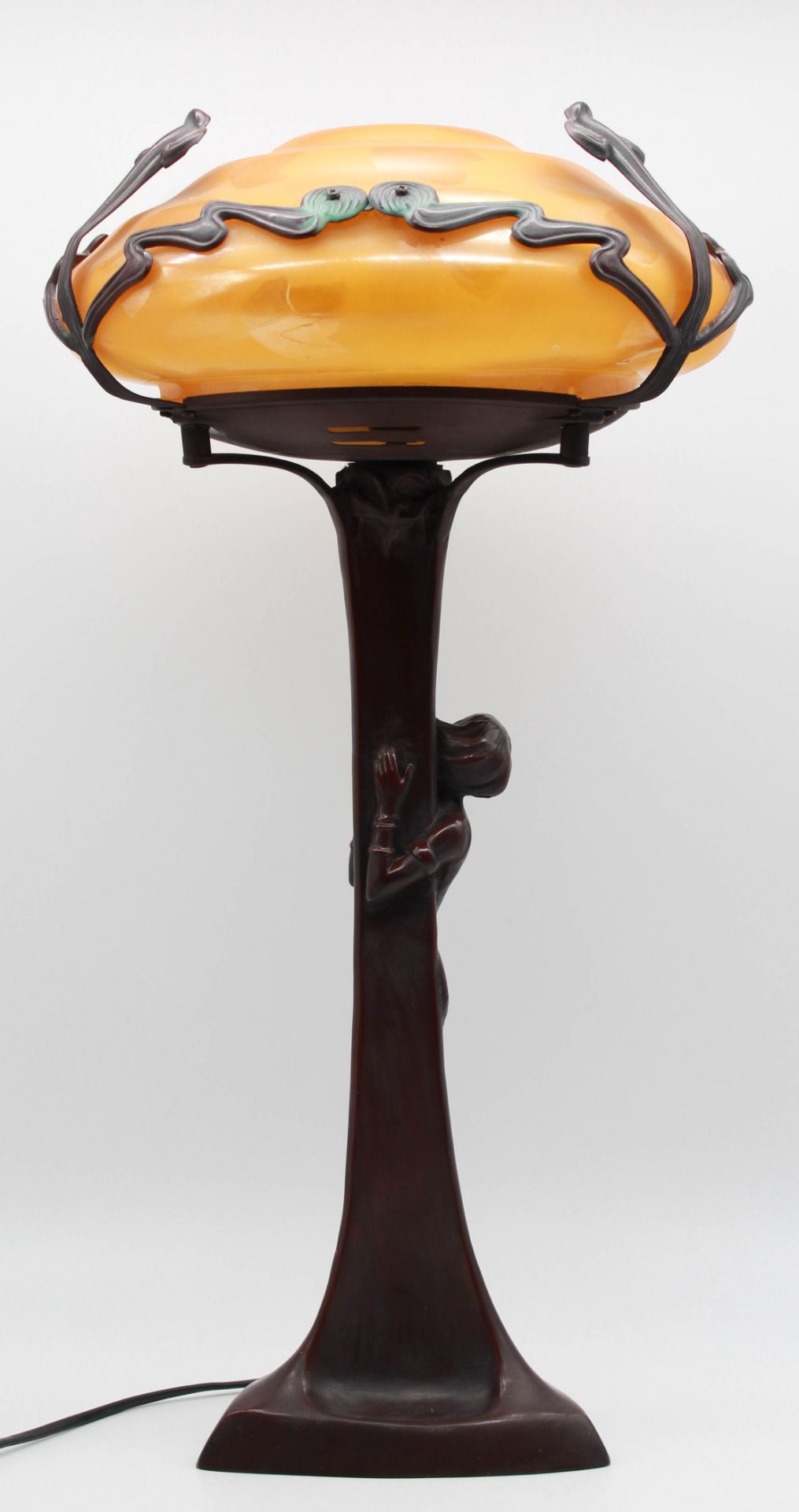 Table lamp in Art Nouveau style. Bronze, 58 cm high. - Image 11 of 15