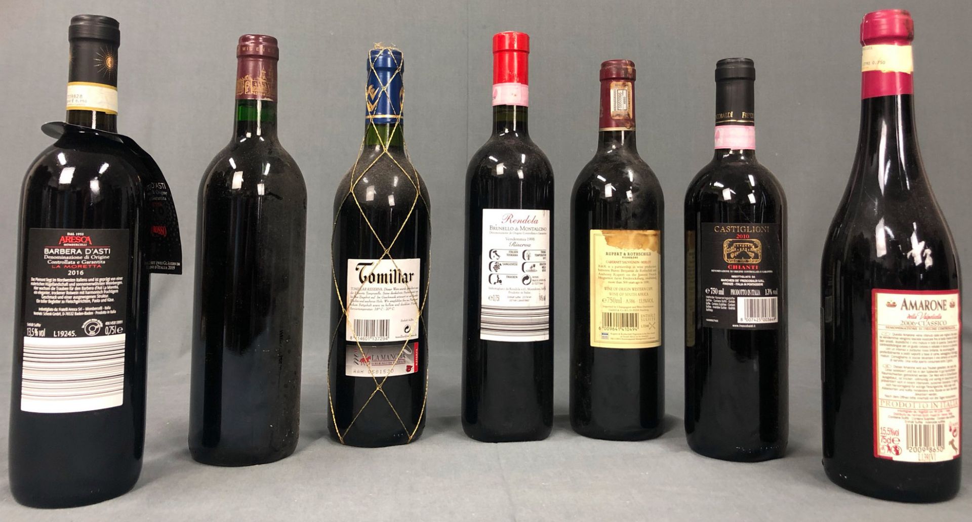 7 whole bottles of red wine 0.75 L. Also Italy, France, South Africa. - Bild 4 aus 10