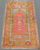 Ladik prayer rug. Anatolia. Turkey. Antique, around 90-130 years old.