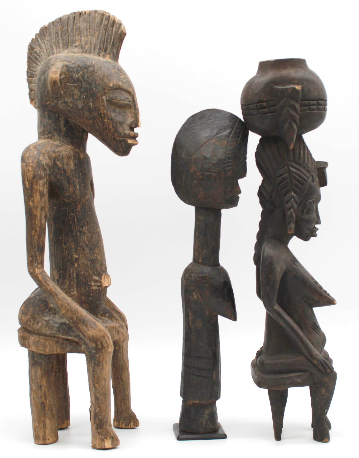 3 figures. Probably from Senufo, West Africa. Liberia, Ivory Coast. - Image 4 of 7