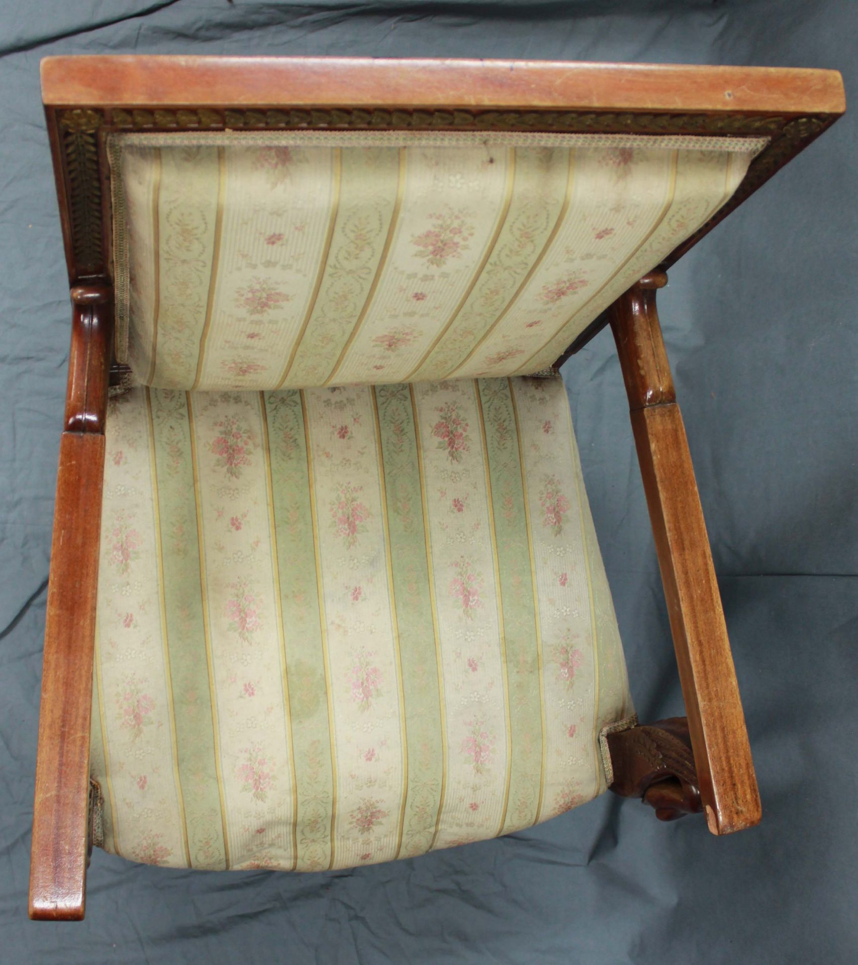 Empire armchair. Bergere. With bronze d'oré elements. - Bild 16 aus 20