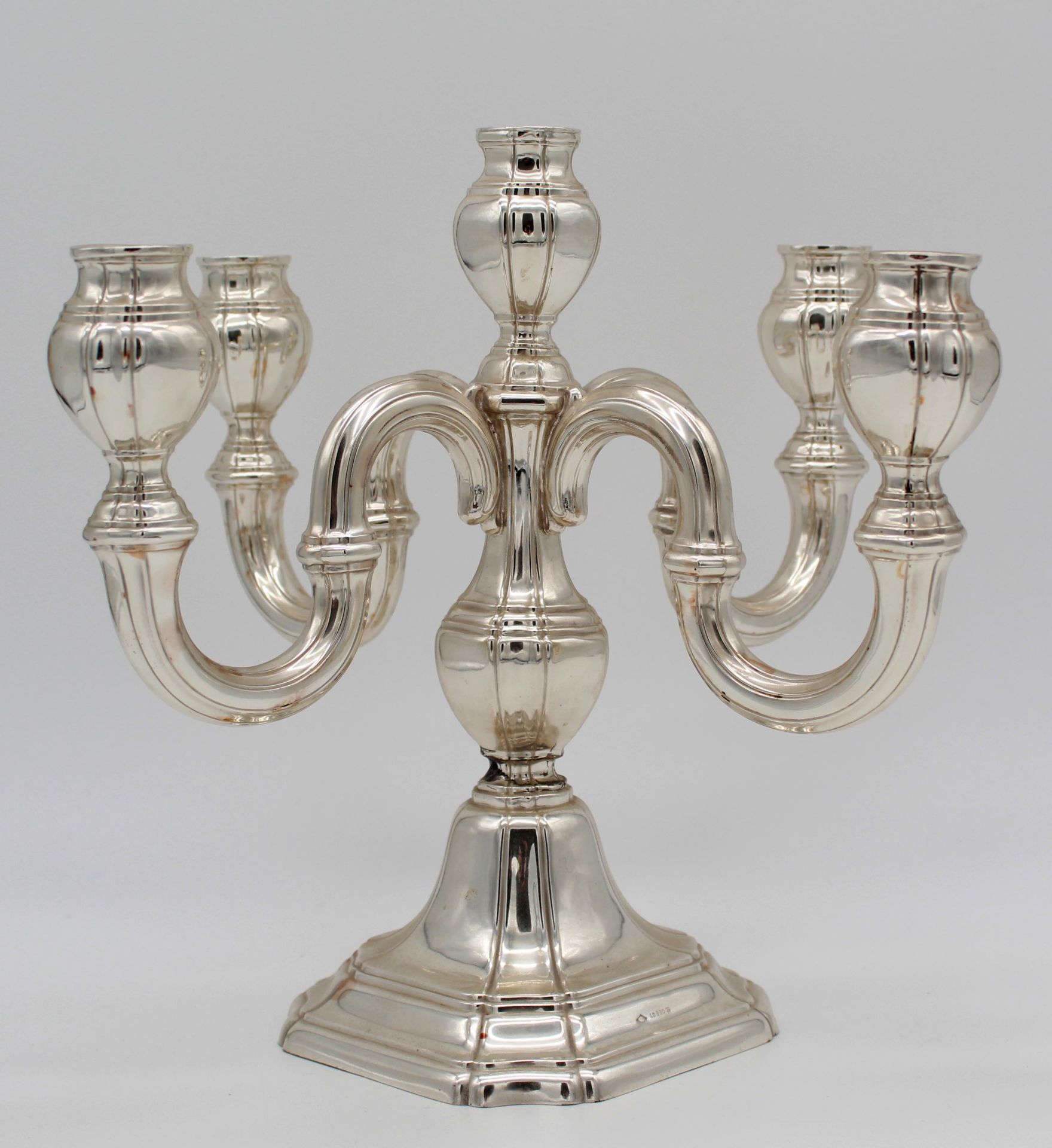 835 silver. Five-lamp candlestick. - Image 2 of 8