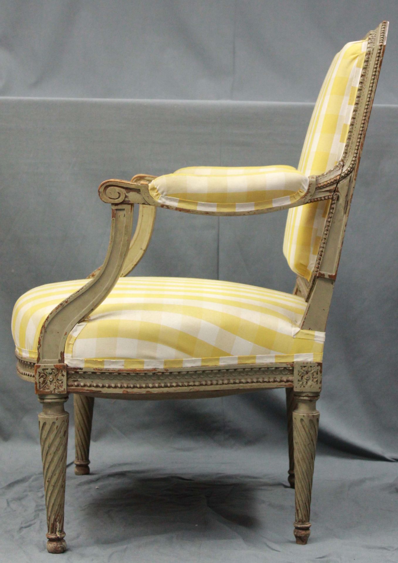 Louis XVI armchair. Bergere. Probably from around 1780. - Image 11 of 18