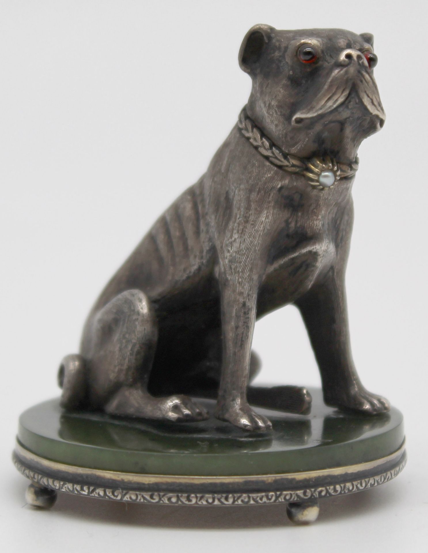Silver 88, Faberge, H. Wigström. Russia around 1910. Pug, bulldog?