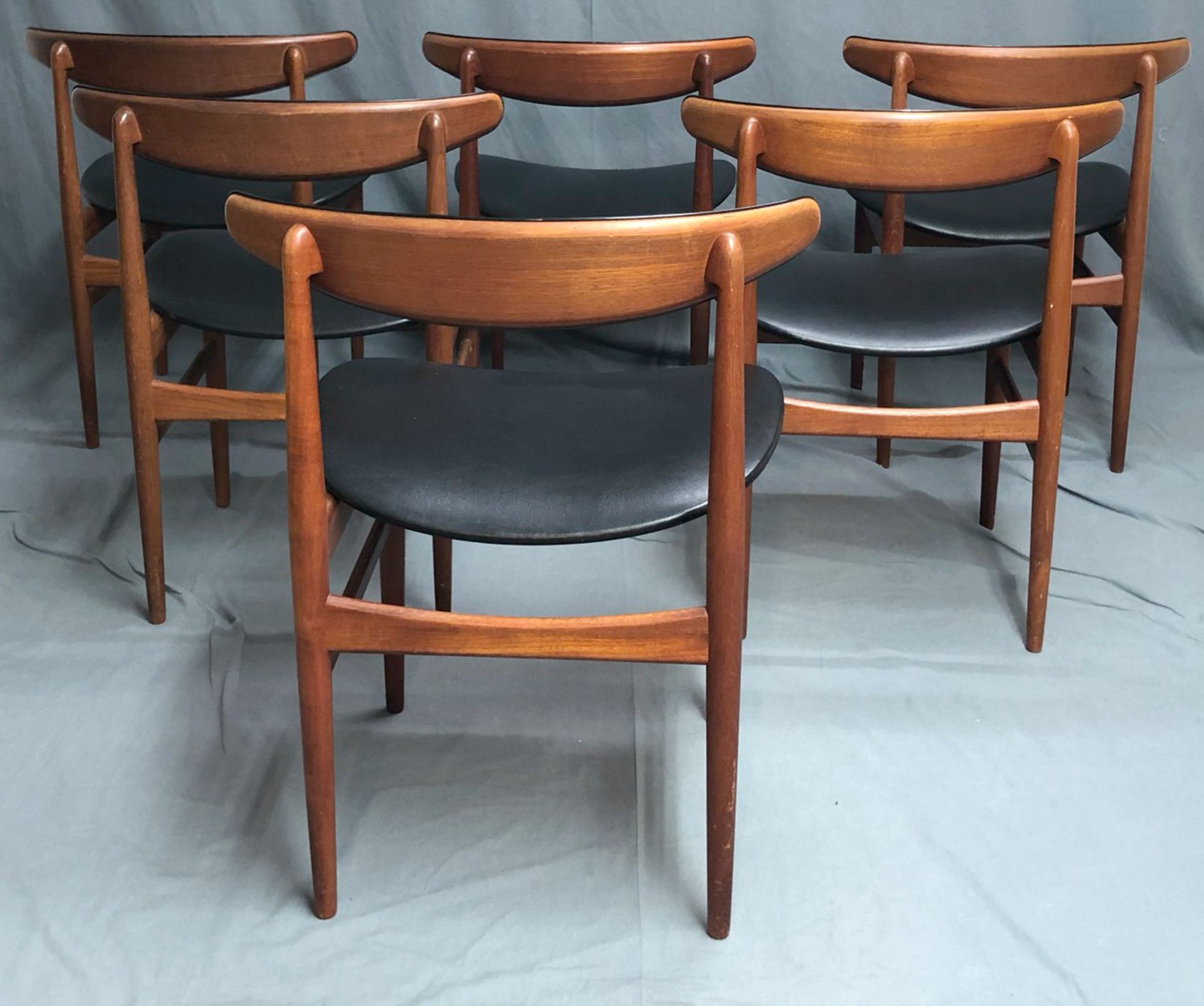 DANEX Furniture. 6 teak wood chairs. '' Made in Denmark ''. - Image 6 of 11