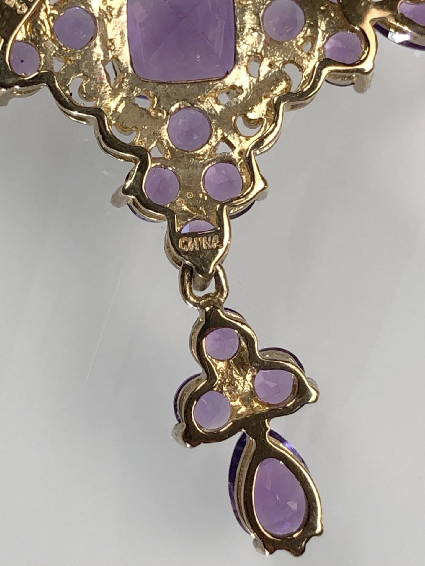 2 necklaces with pendants. 375 gold. Gemstones. - Image 2 of 18