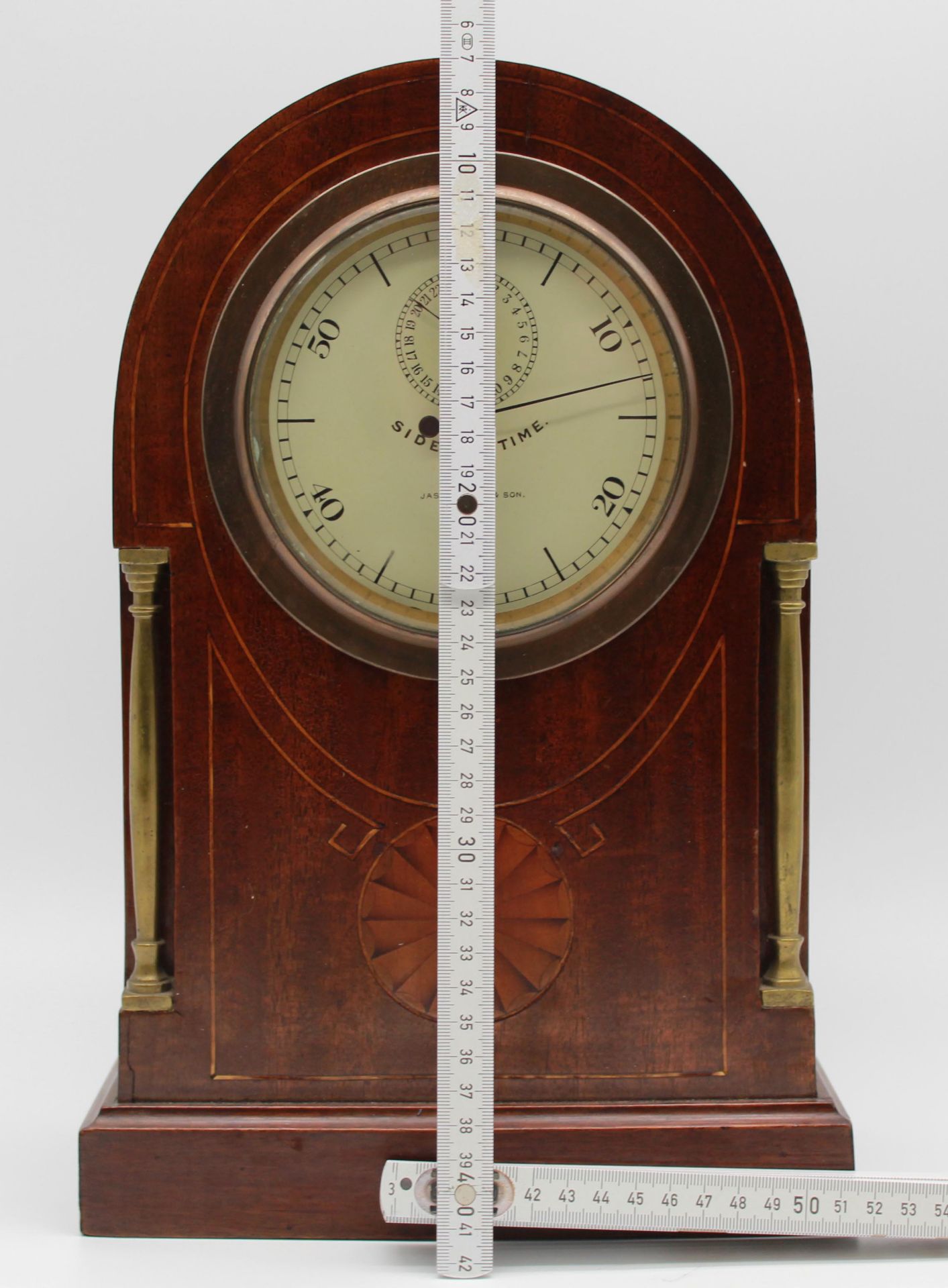 Mantel clock. Sideral time. Jas Ritchie and Son, Paris. Original double key. - Image 9 of 17