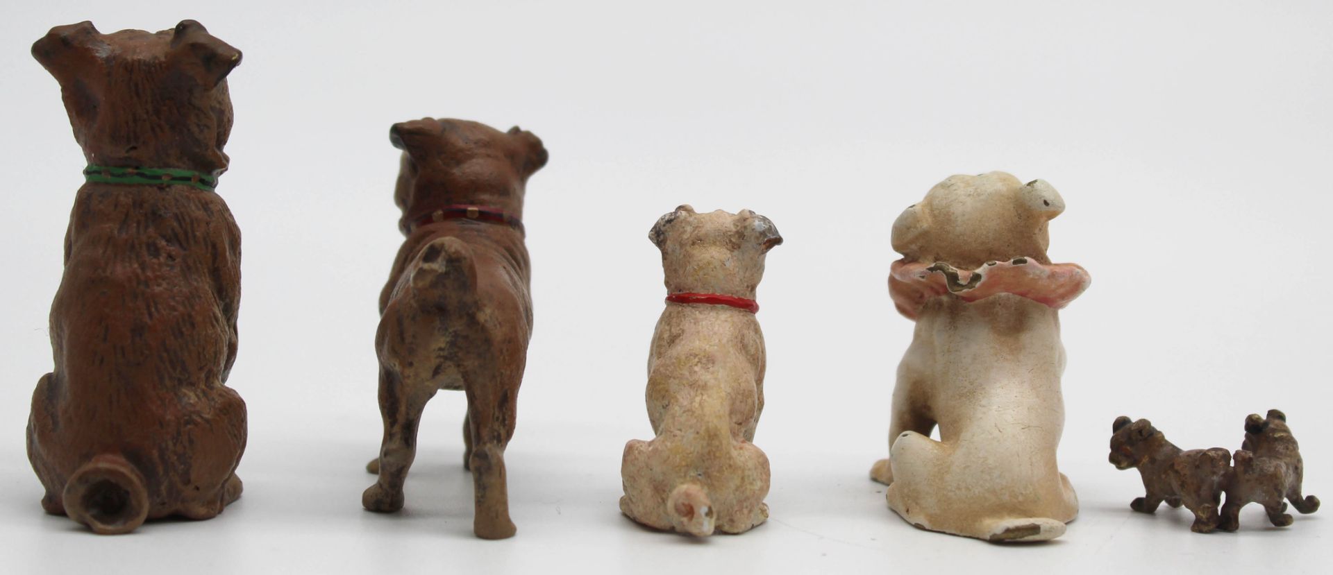 5 pugs. Cold painted bronze, Vienna? - Image 8 of 13