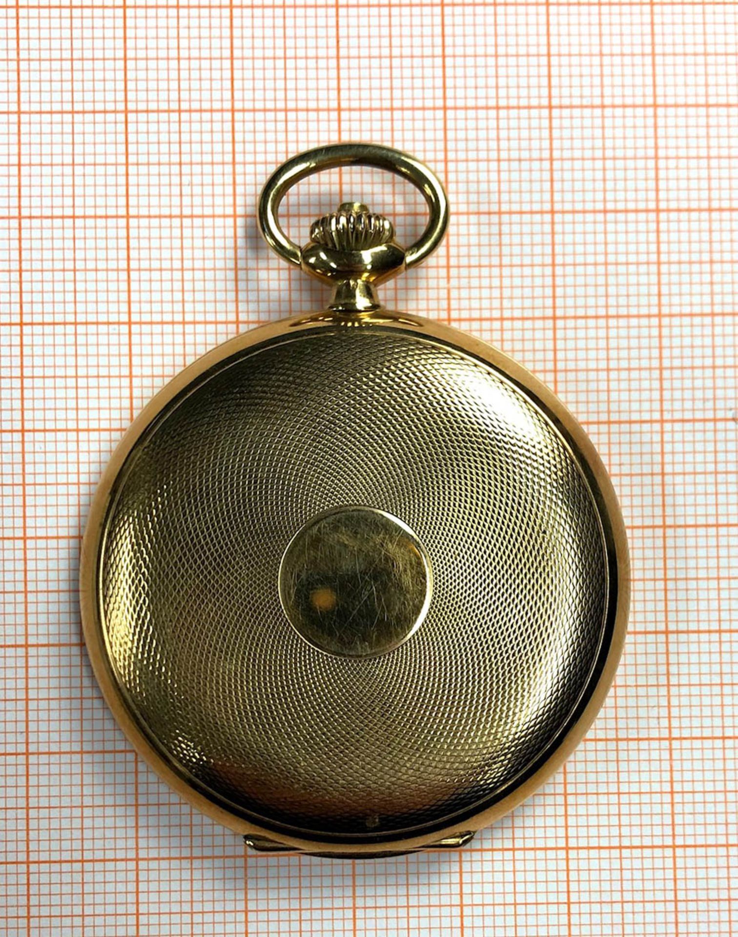 Pocket watch Schaffhausen. 3 lids yellow gold 14 K. - Image 5 of 15
