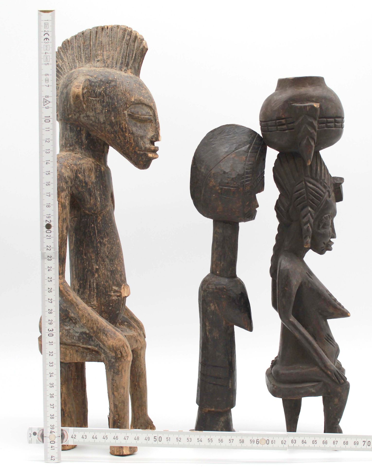 3 figures. Probably from Senufo, West Africa. Liberia, Ivory Coast. - Image 5 of 7