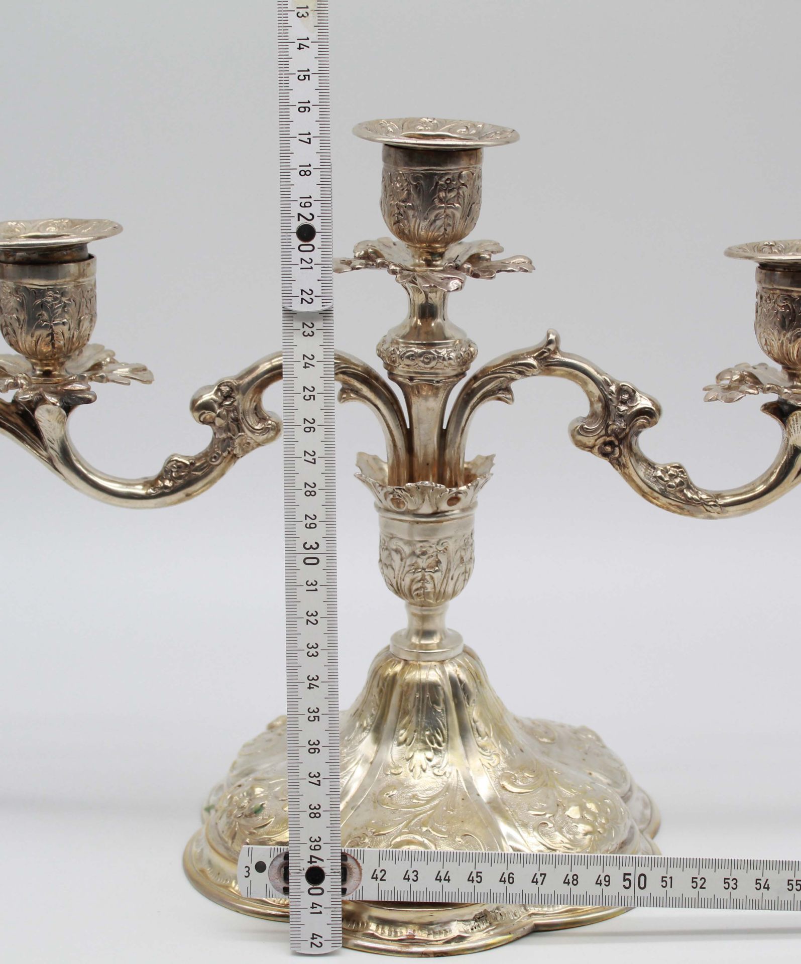 Candlestick, silver 800. 5 flames. Hallmarks. - Image 13 of 15