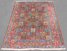 Bachtiari compartment rug. Persia, Iran, around 1930. Natural colors.