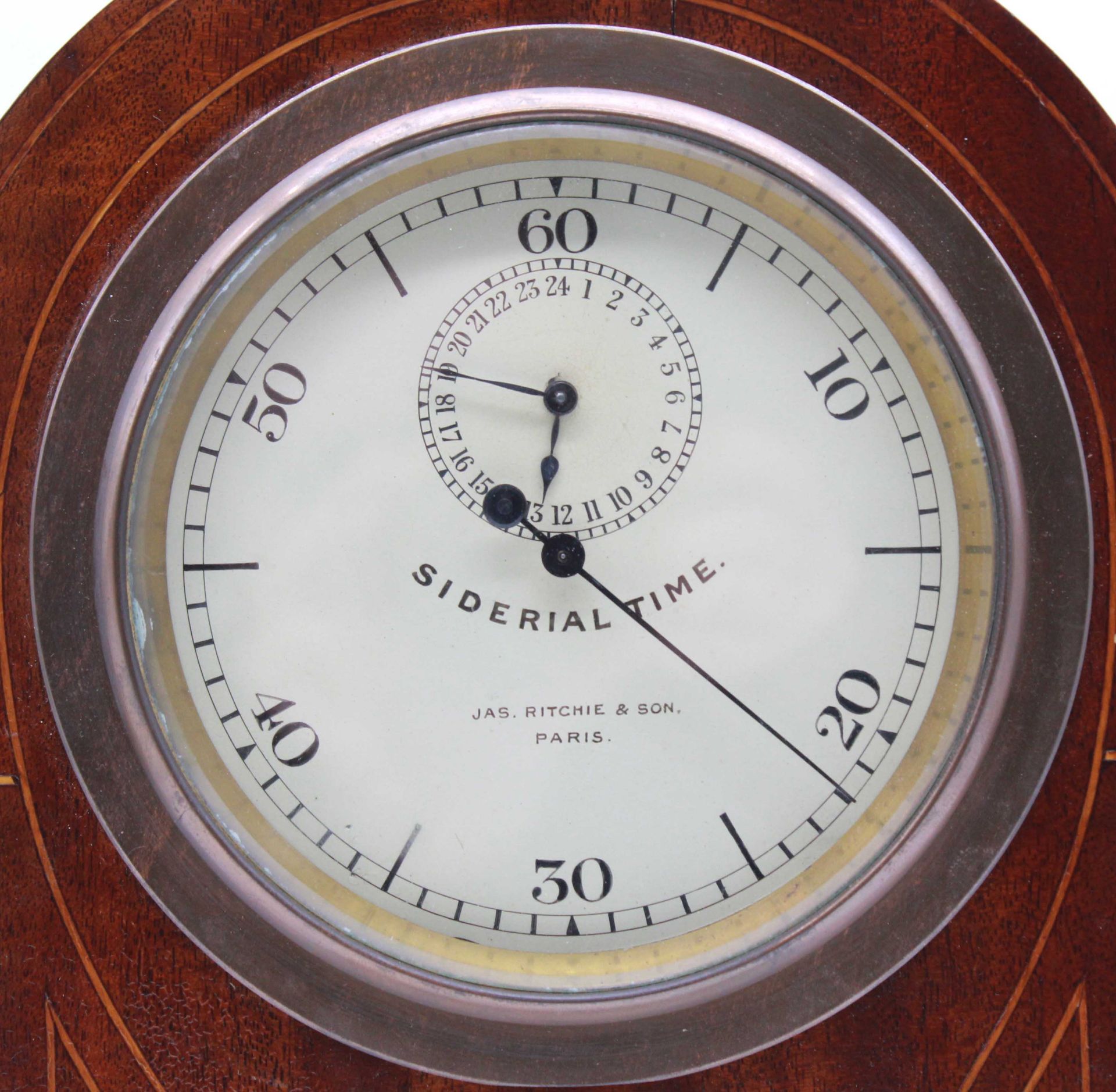 Mantel clock. Sideral time. Jas Ritchie and Son, Paris. Original double key. - Image 15 of 17