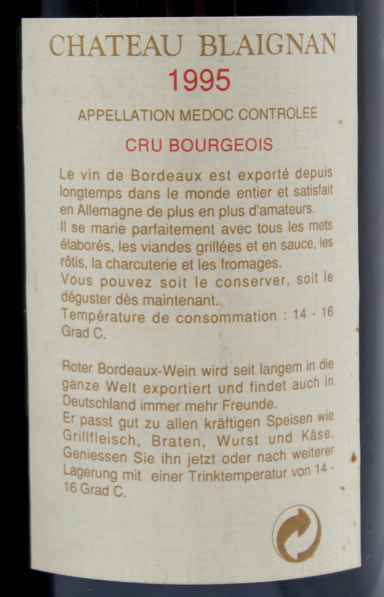 6 whole bottles of Bordeaux red wine, France. - Image 19 of 20