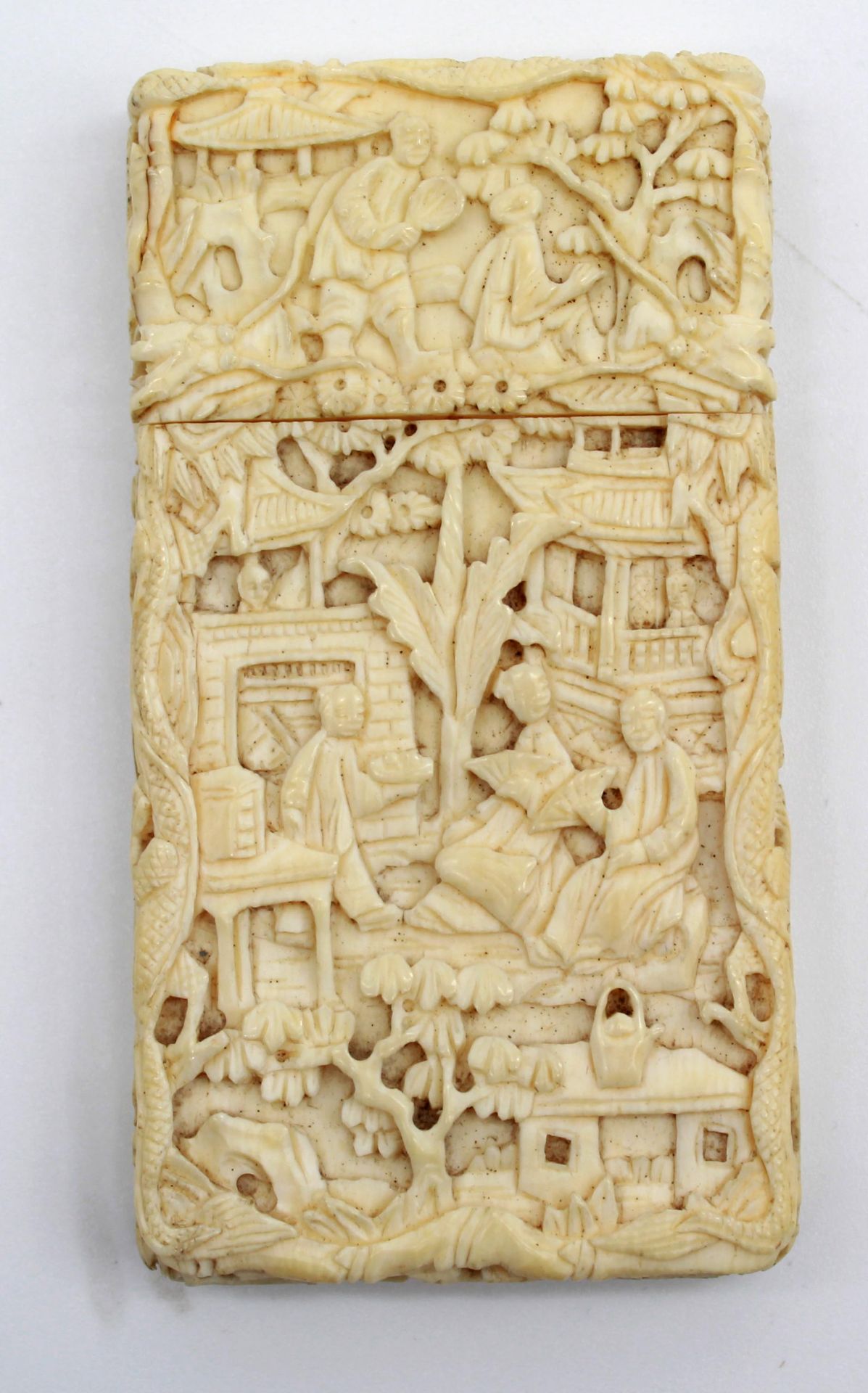 3 carved objects, probably ivory 18th / 19th century. - Image 10 of 13