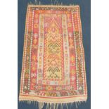 Erzurum kilim prayer rug. Eastern Anatolia. Turkey. Antique, around 100 - 150 years old.