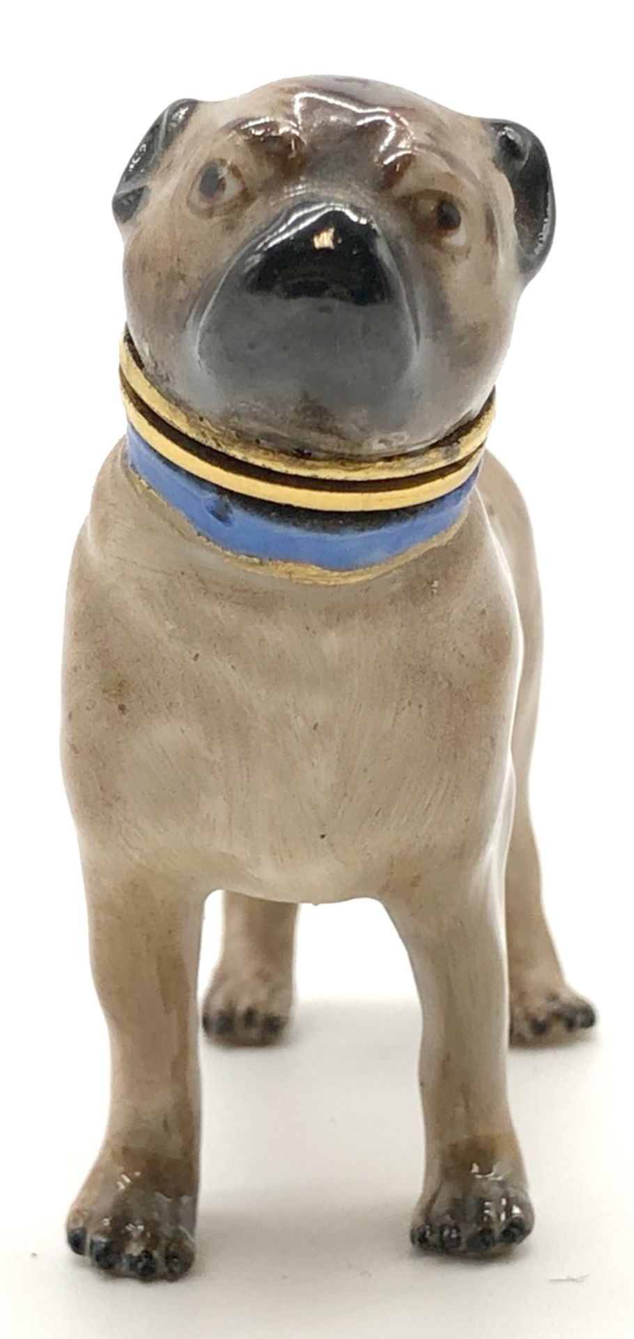 Meissen porcelain. Pug figure as a container with bronze D'Oré closure. - Image 2 of 8