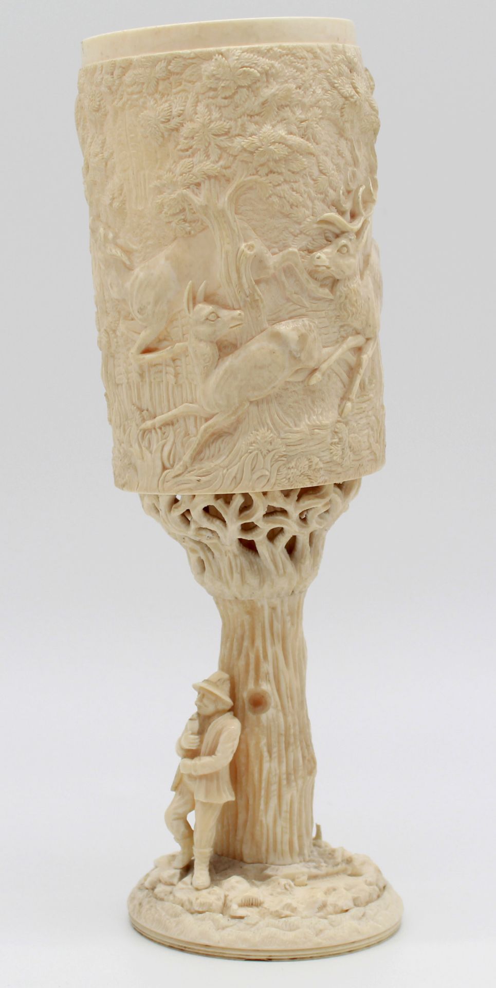 Bone (Ivory?) around 1880. Hunting trophy. - Image 10 of 16