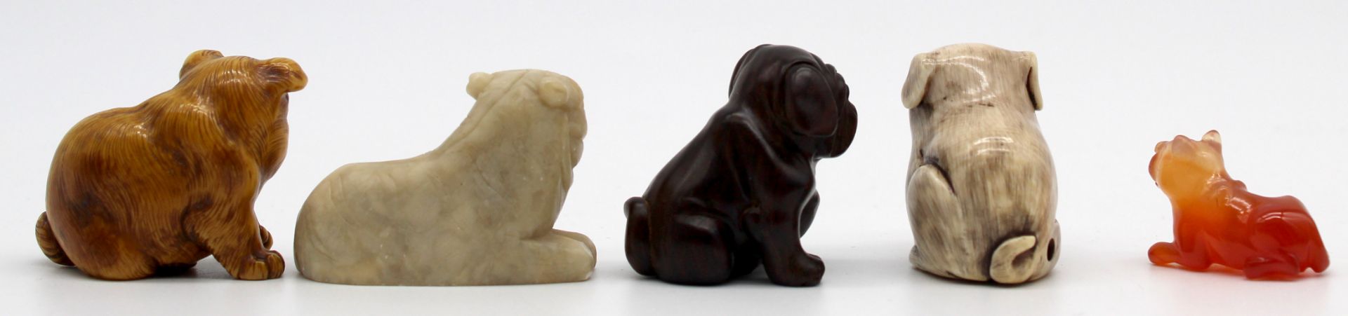 5 figures, sculptures dogs. Pug? - Bild 10 aus 16