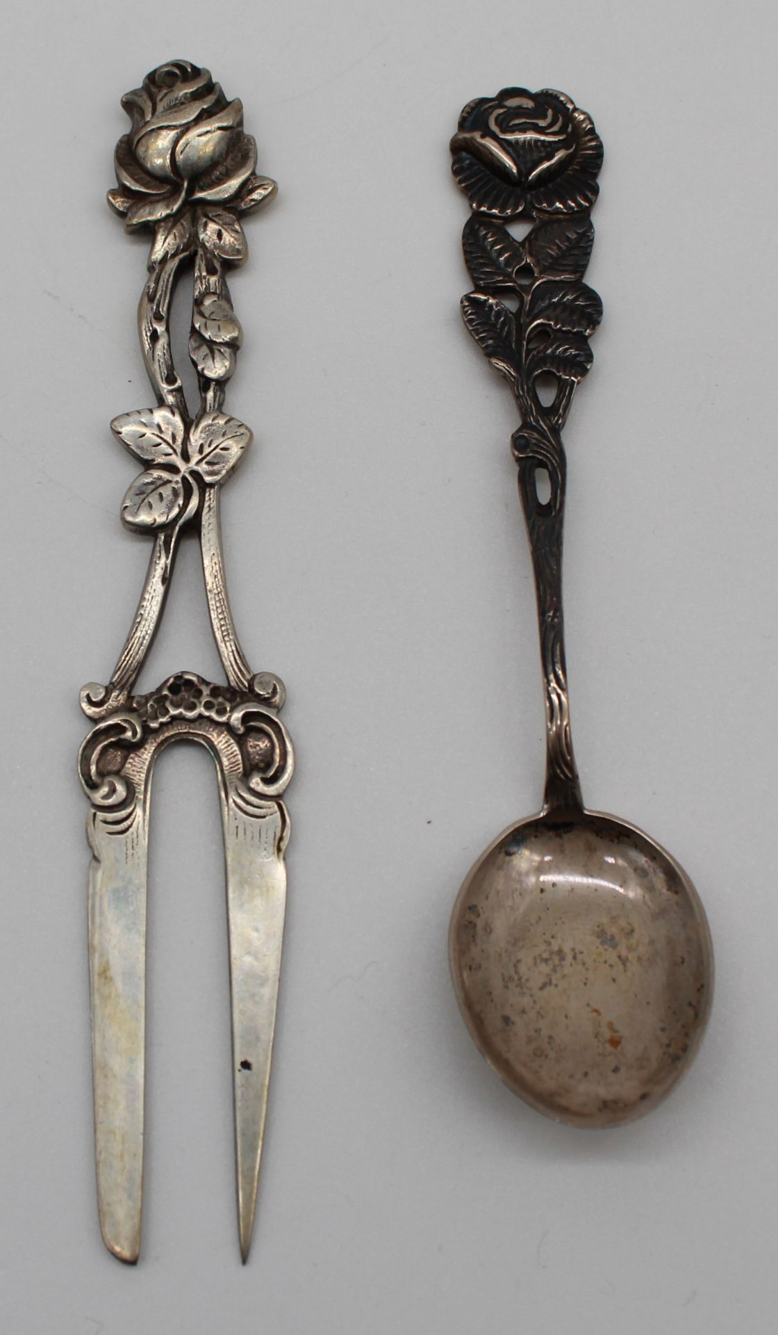 800 silver, half moon crown. Cutlery. - Image 4 of 24