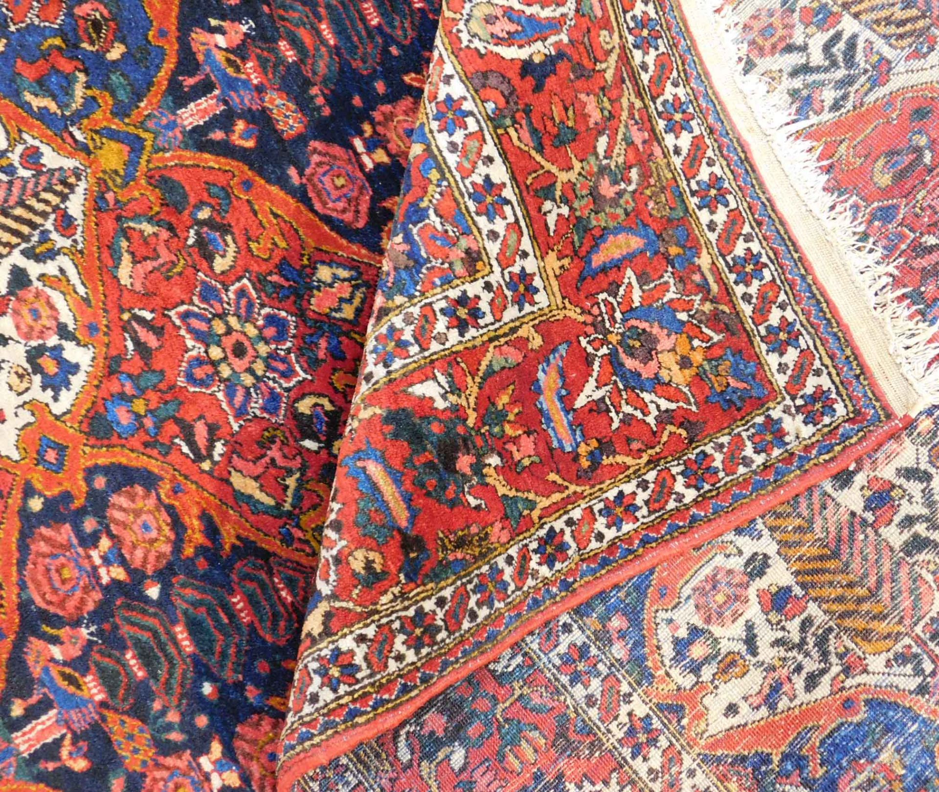 Bakhtiar Persian carpet. Field carpet. Iran. Around 80 - 100 years old. - Image 7 of 8