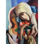 Antonio Diego VOCI (1920 - 1985). "Femmes aux Fleurs"