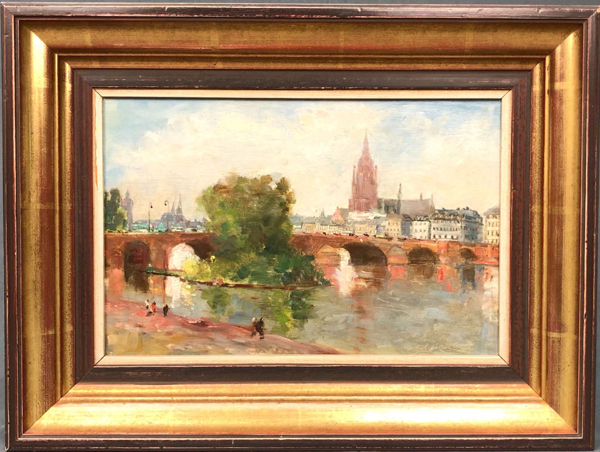 Karl DÖRRBECKER (1894 - 1983). Frankfurt. The old bridge 1937. - Bild 2 aus 8