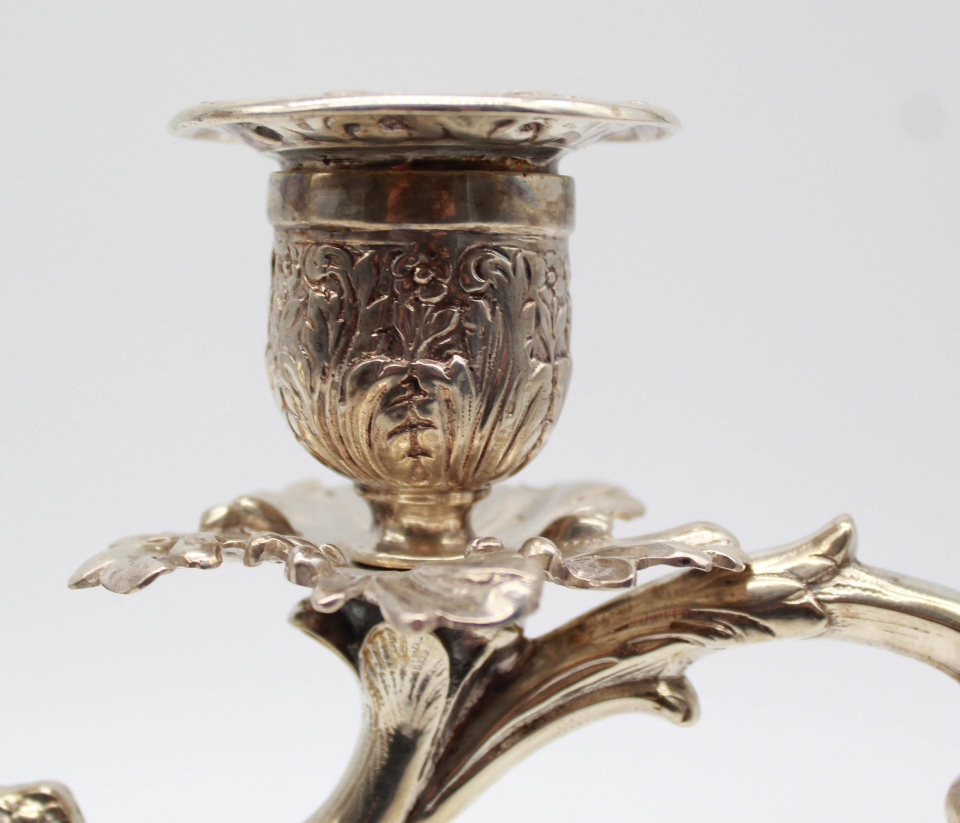 Candlestick, silver 800. 5 flames. Hallmarks. - Image 2 of 15