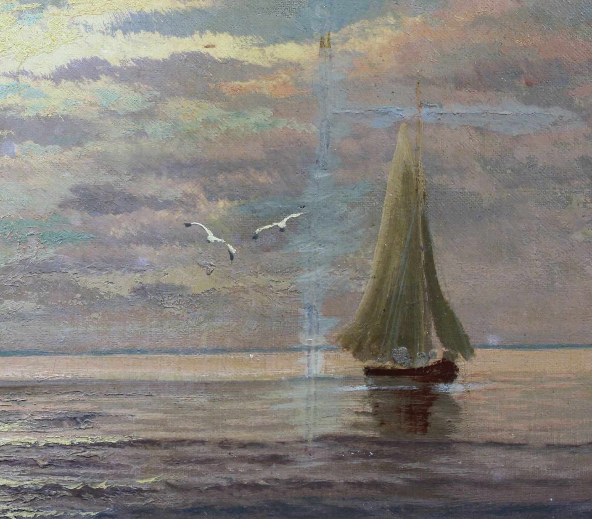 Arthur TOMSON (1858-1905). Sailing ships in the sunset. - Image 13 of 18