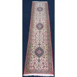 Qum Persian carpet. Runner. Iran. Fine weave.