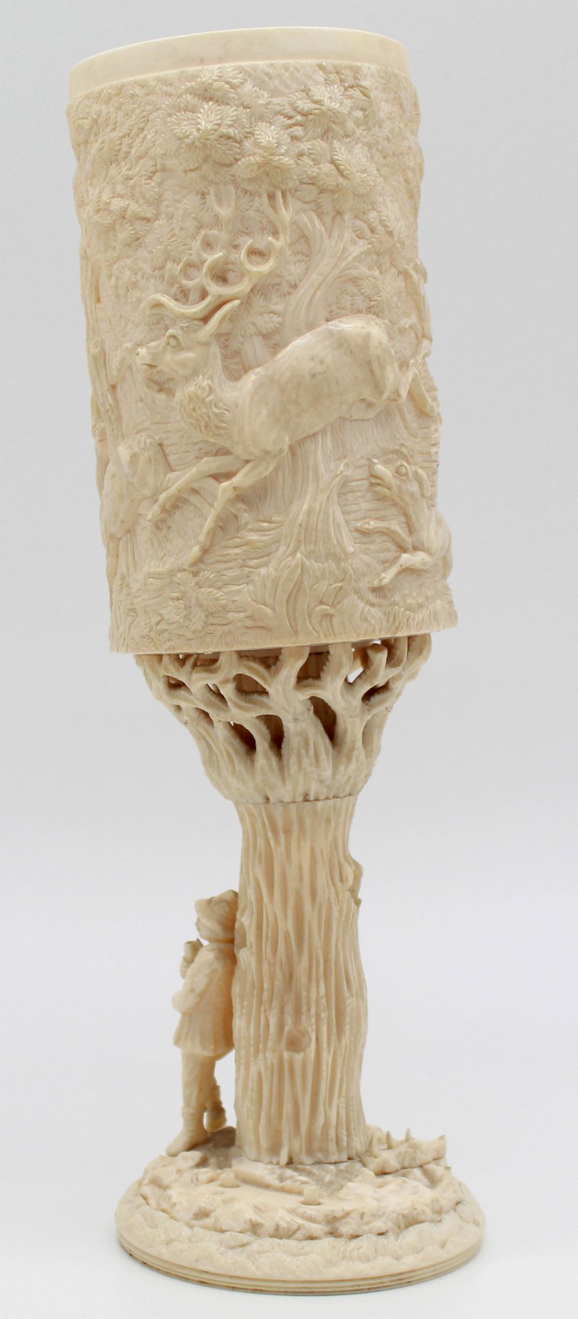 Bone (Ivory?) around 1880. Hunting trophy. - Image 11 of 16