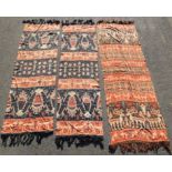 3 Panels Sumba Ikat Indonesia. Probably old. Good firm grip.