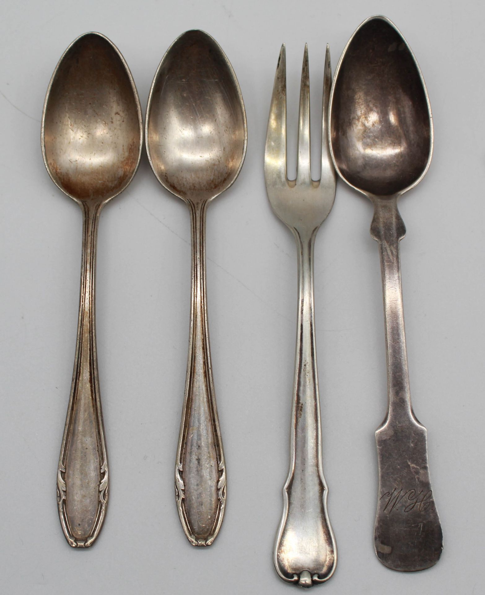 800 silver, half moon crown. Cutlery. - Image 24 of 24