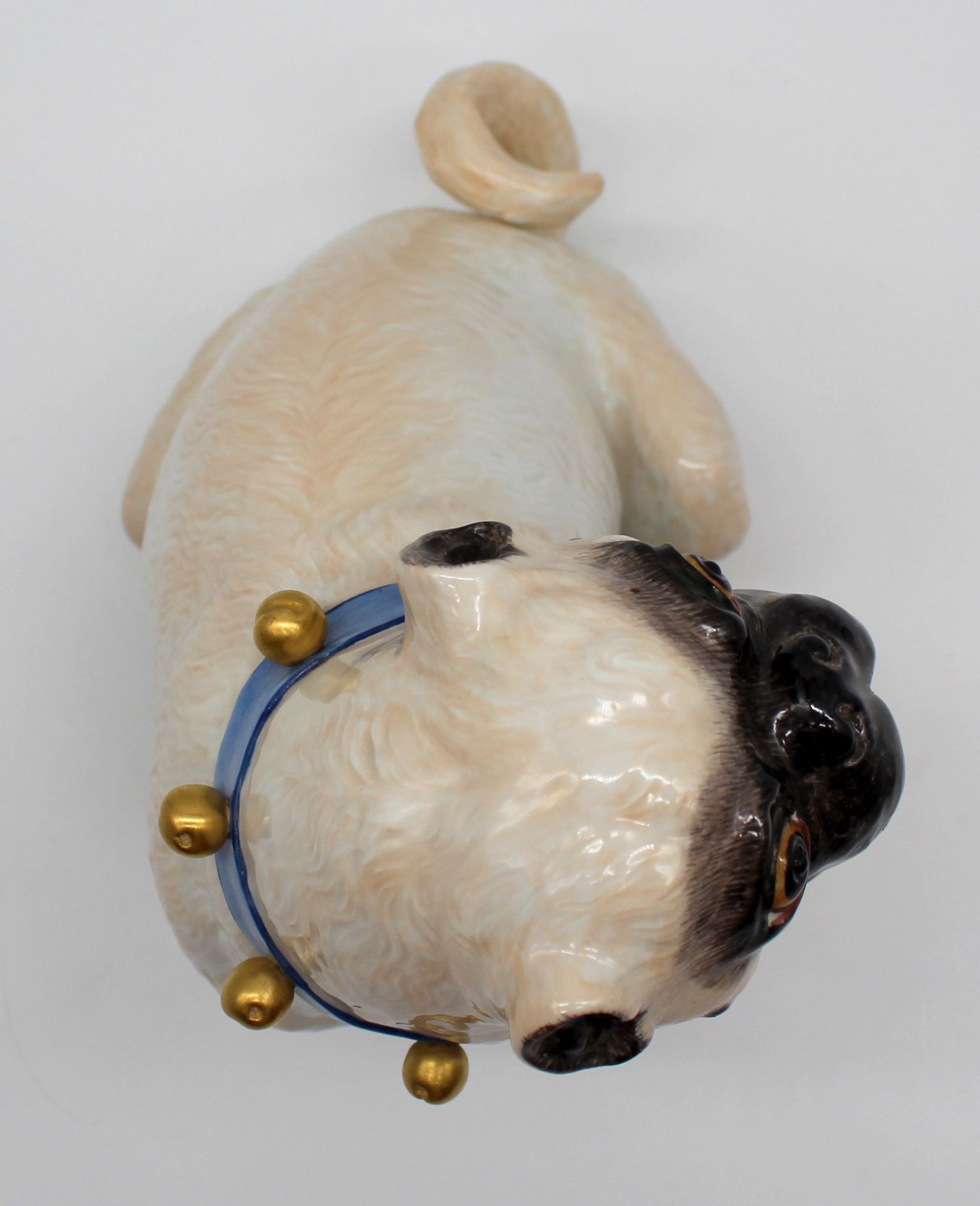 Meissen Porcelain. Pug with bells. 23 cm high. - Image 6 of 9