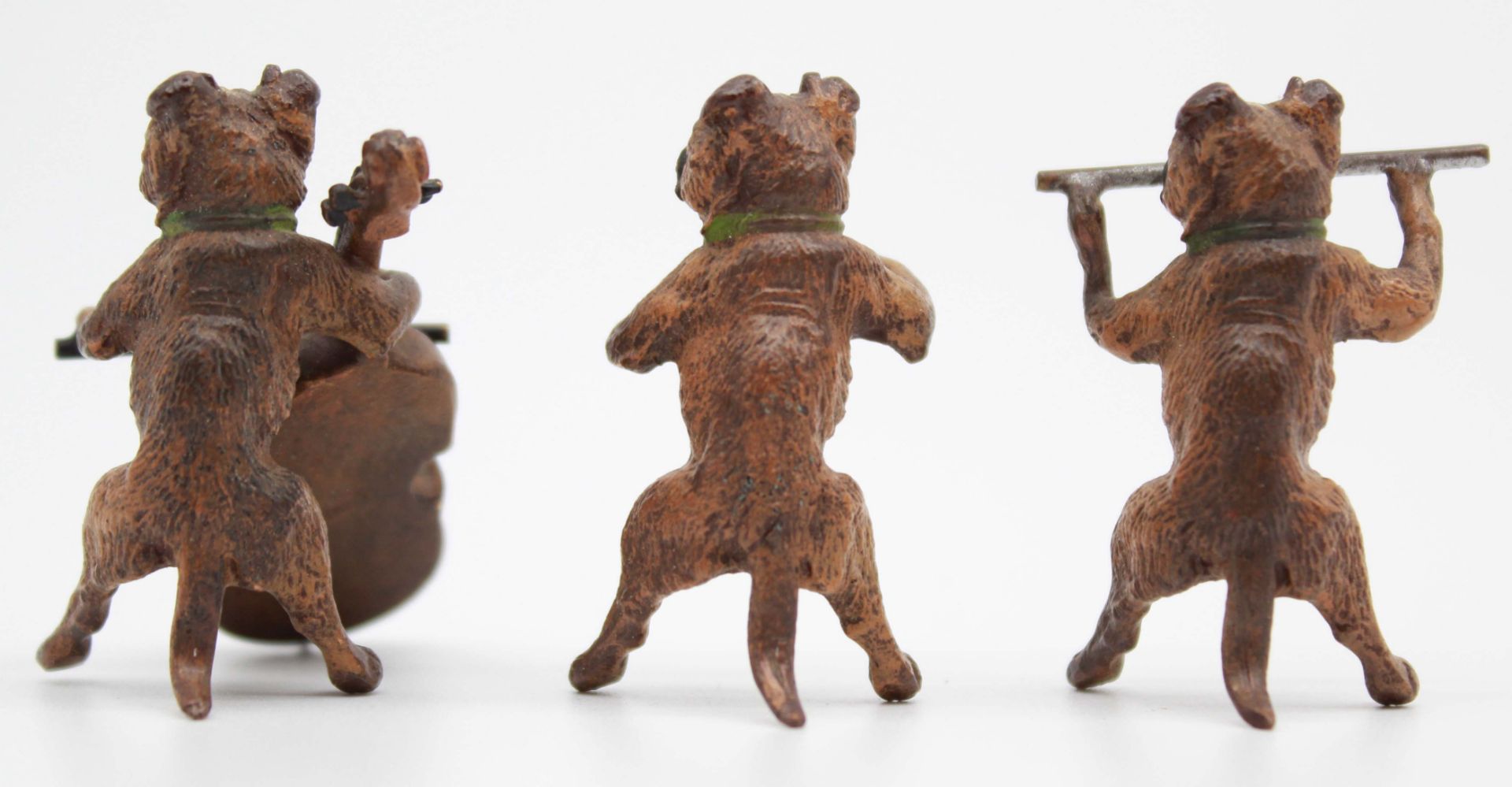 Dog band. 10 small bronzes. Cold painted. Vienna? Up to 4.5 cm high. - Image 3 of 22