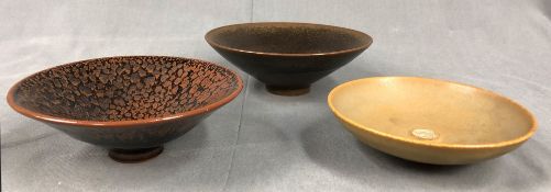 Horst KERSTAN (1941 - 2005). 3 foot bowls.