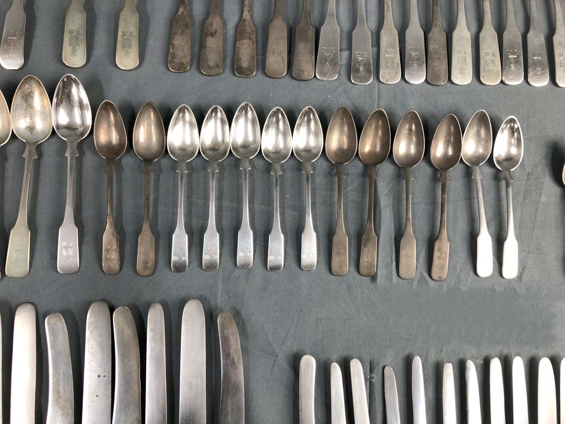 Cutlery silver. Mostly inscribed '' Knauer''. 12 lot. - Image 12 of 24