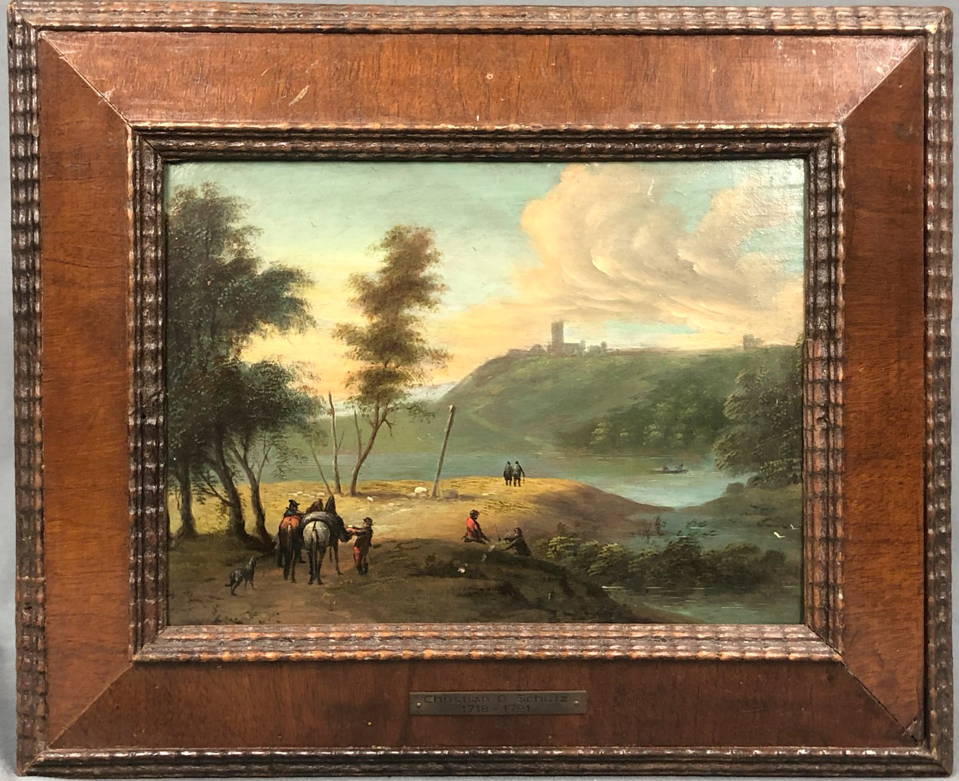 Christian Georg I SCHÜZ (1718 - 1791). Weite Rheinlandschaft. - Image 2 of 11