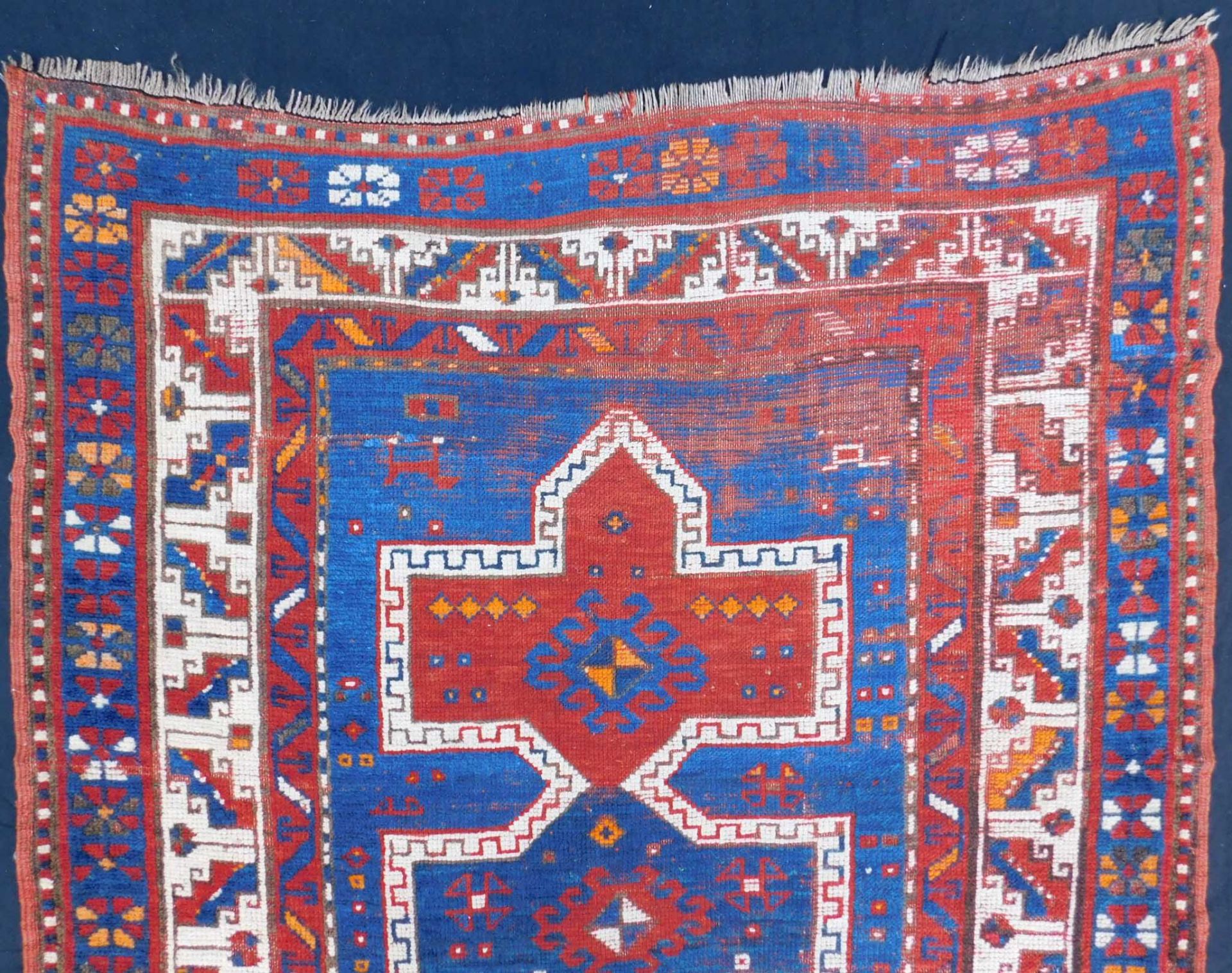 Kazak carpet. Caucasus. Antique, around 100 - 150 years old. - Bild 7 aus 11