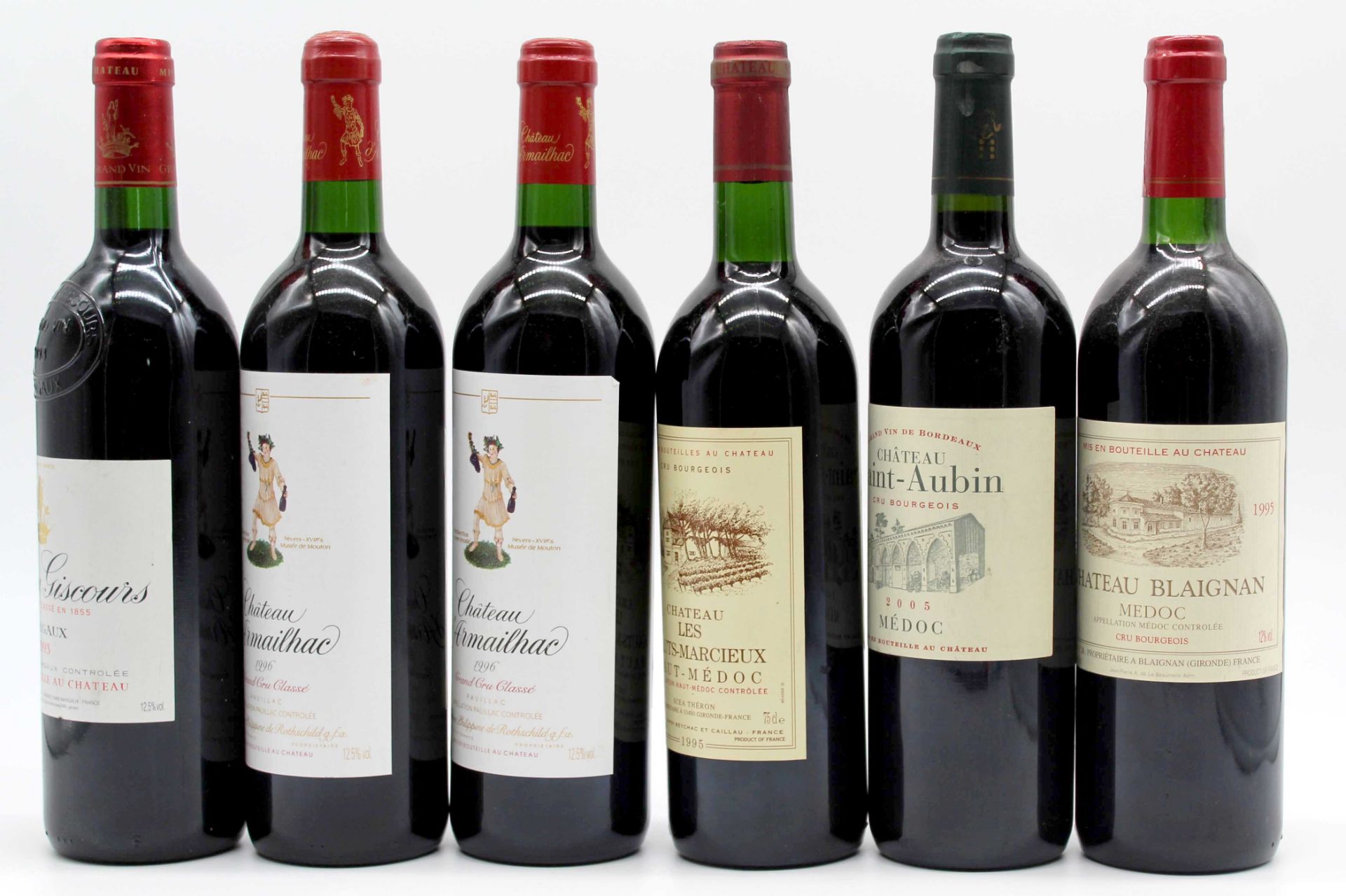 6 whole bottles of Bordeaux red wine, France. - Image 14 of 20