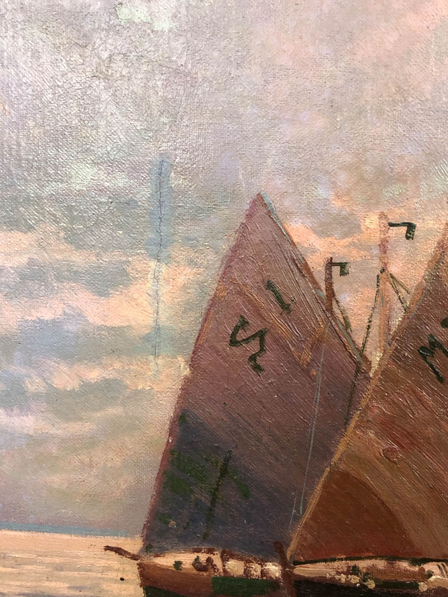 Arthur TOMSON (1858-1905). Sailing ships in the sunset. - Image 7 of 18