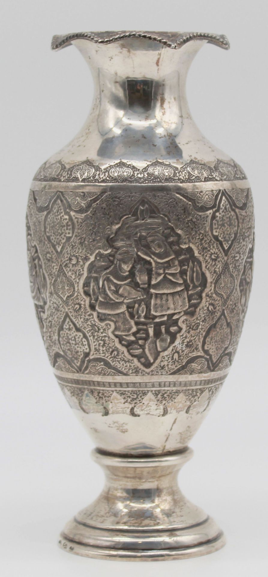 Vase, silver. Probably Isfahan, Iran. Old. - Image 7 of 13