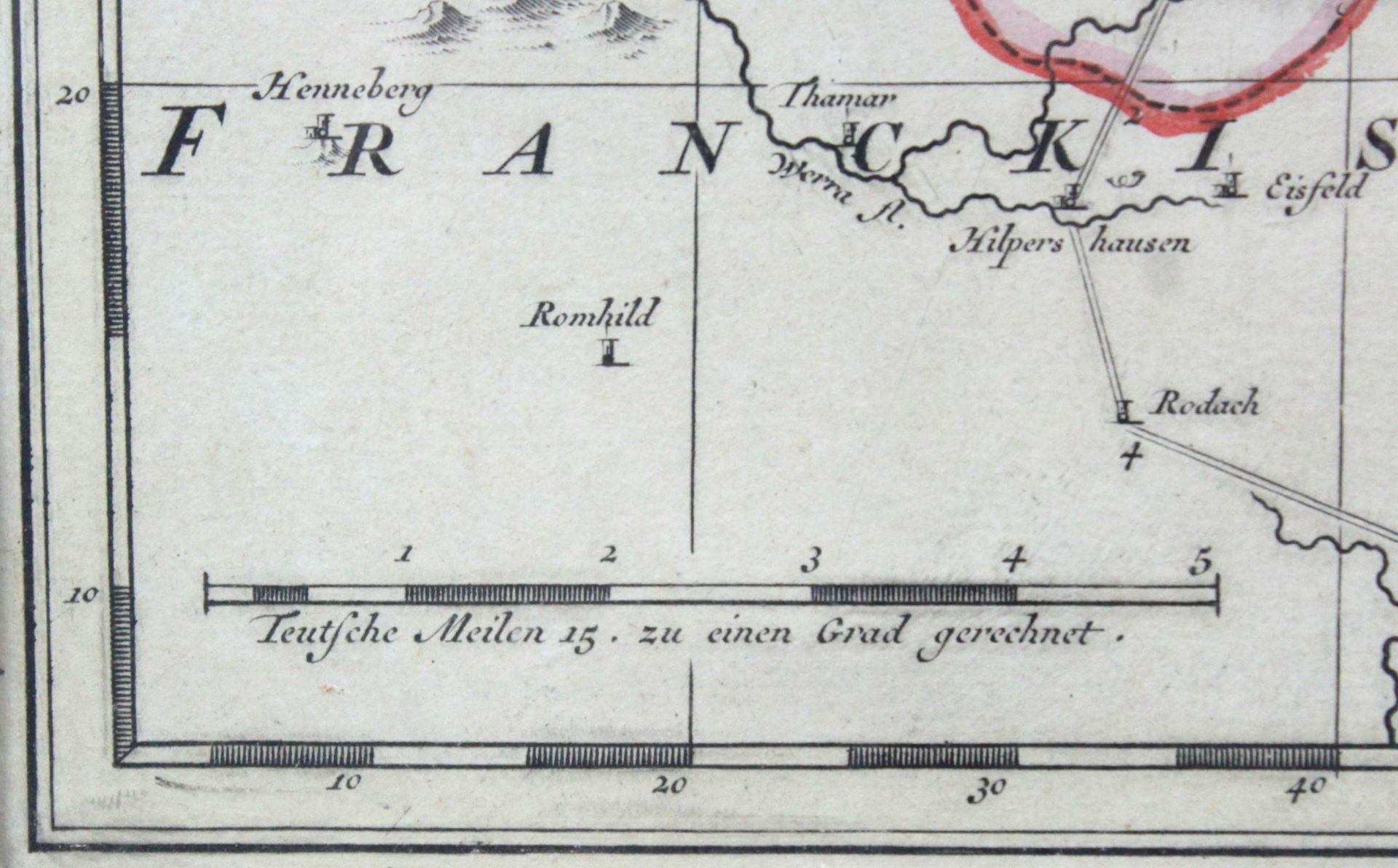 P. Schenk (1728 - 1784). Landkarte. Neue Sächsische Post-Charte mit denen Post - Wegen und Stra - Image 5 of 8