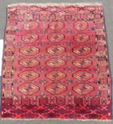 Tekke heath carpet. Turkmenistan. Antique, around 110-170 years old.