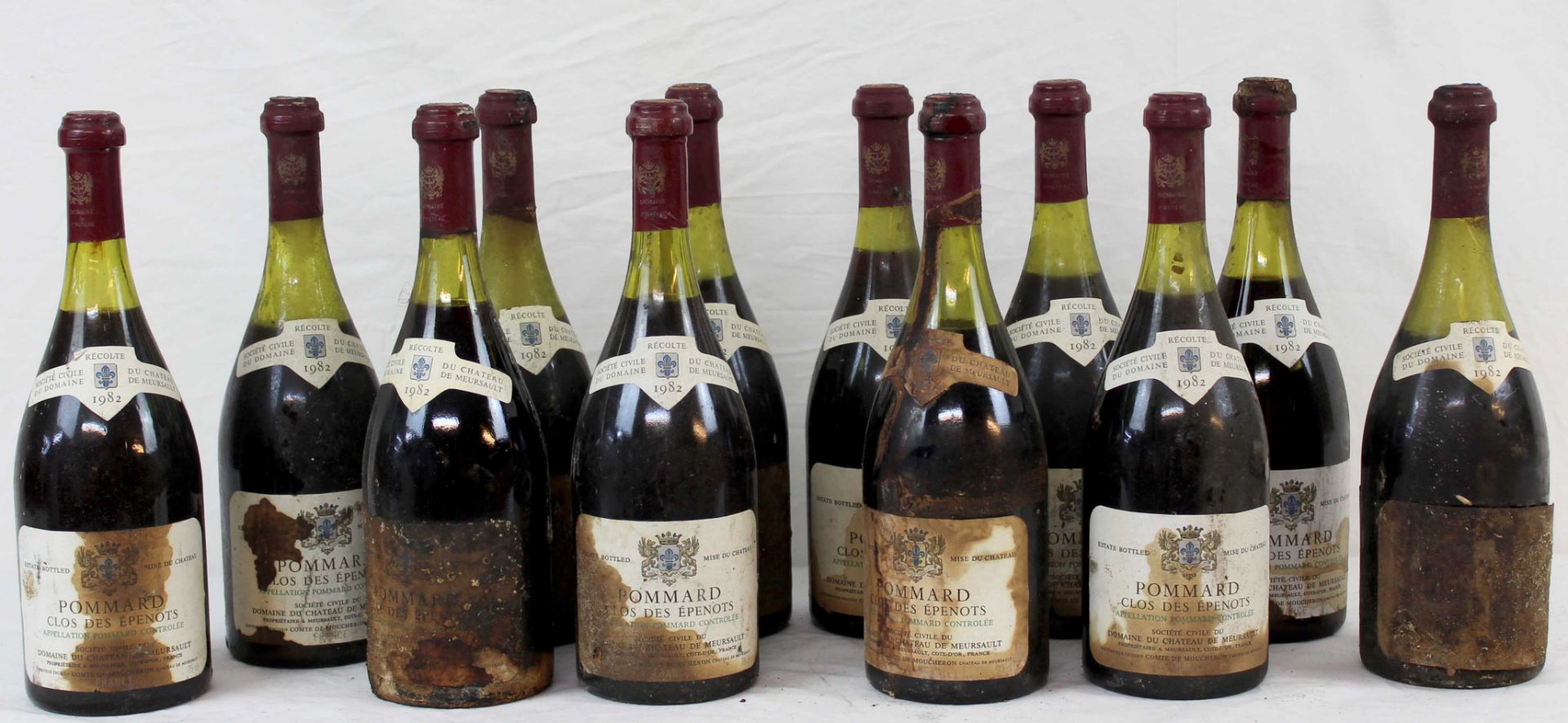 1982 Pommard AC Clos des Épenots. 12 whole bottles 75cl.