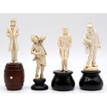 4 figures. Ivory around 1900. Probably Erbach.