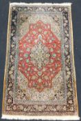 Qum silk carpet. Persian carpet. Iran. Fine weave.