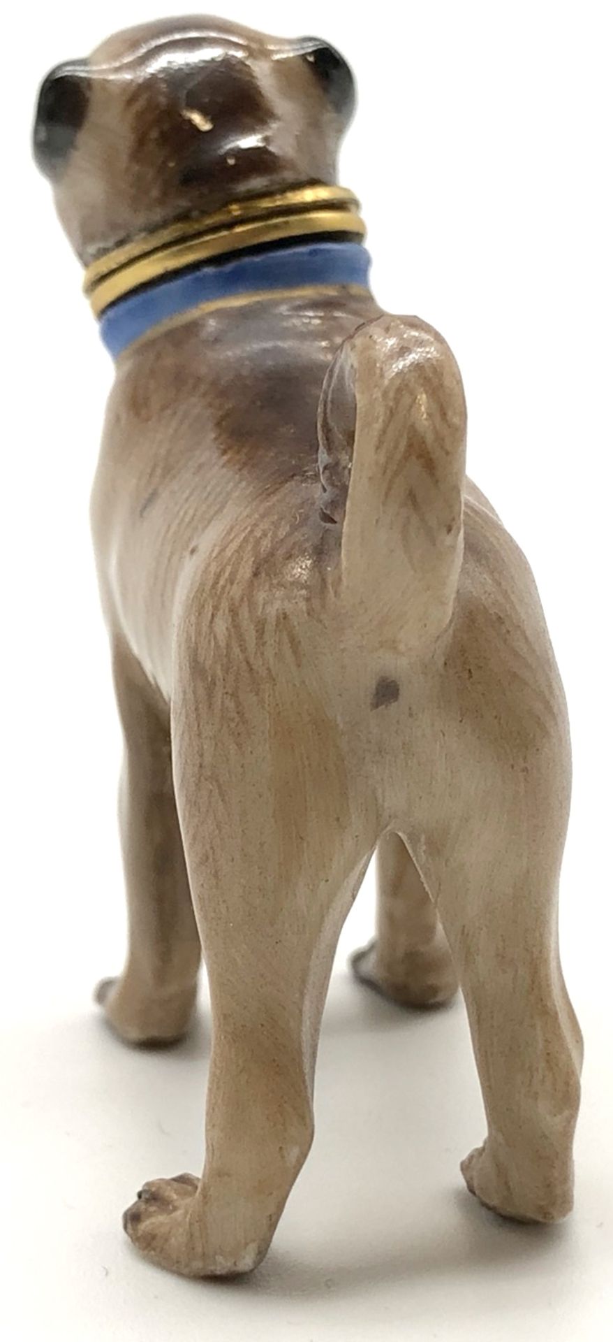 Meissen porcelain. Pug figure as a container with bronze D'Oré closure. - Image 4 of 8