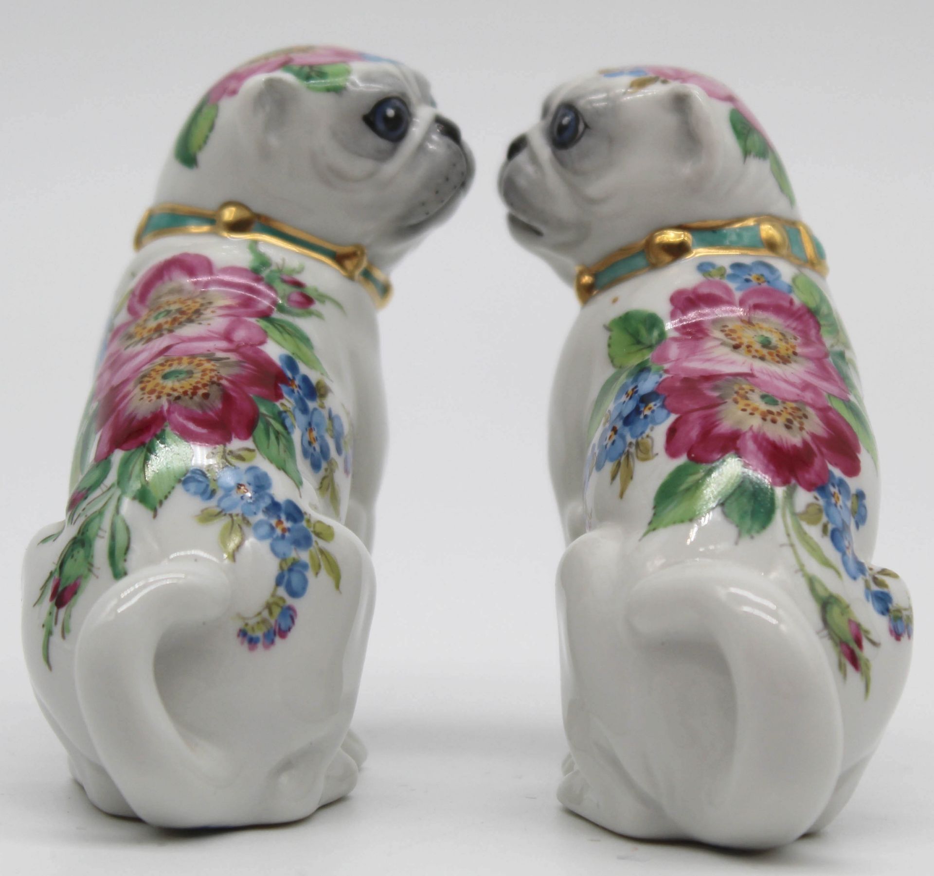 Porcelain. Sitzendorf? 2 figures, pug. - Image 5 of 12