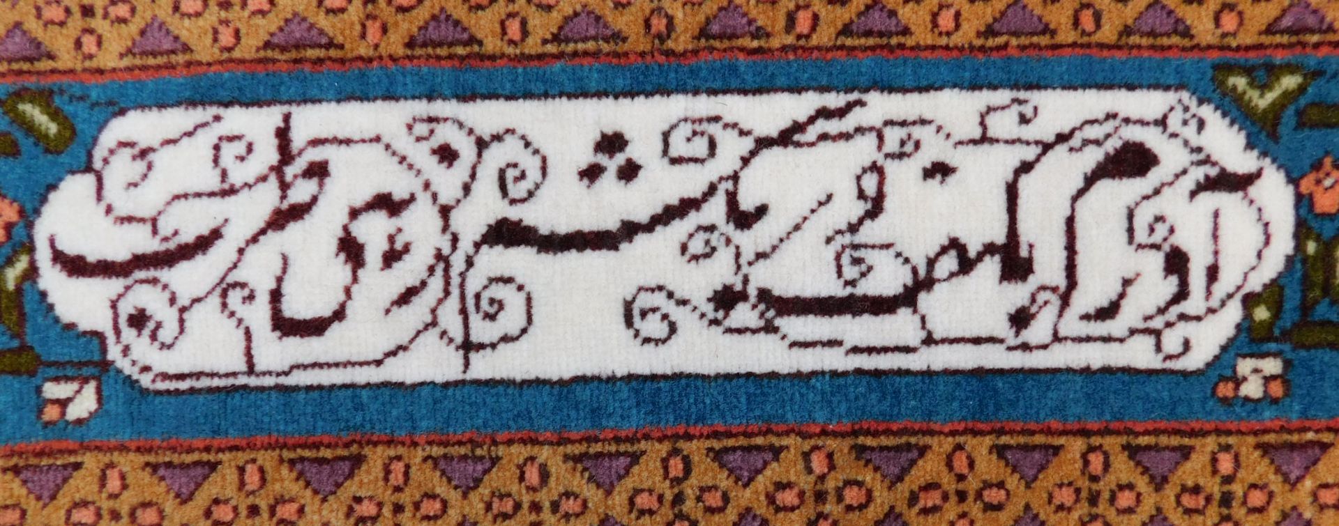 Tabriz Persian carpet. Pictorial rug. Iran. Very fine weave. - Bild 8 aus 10